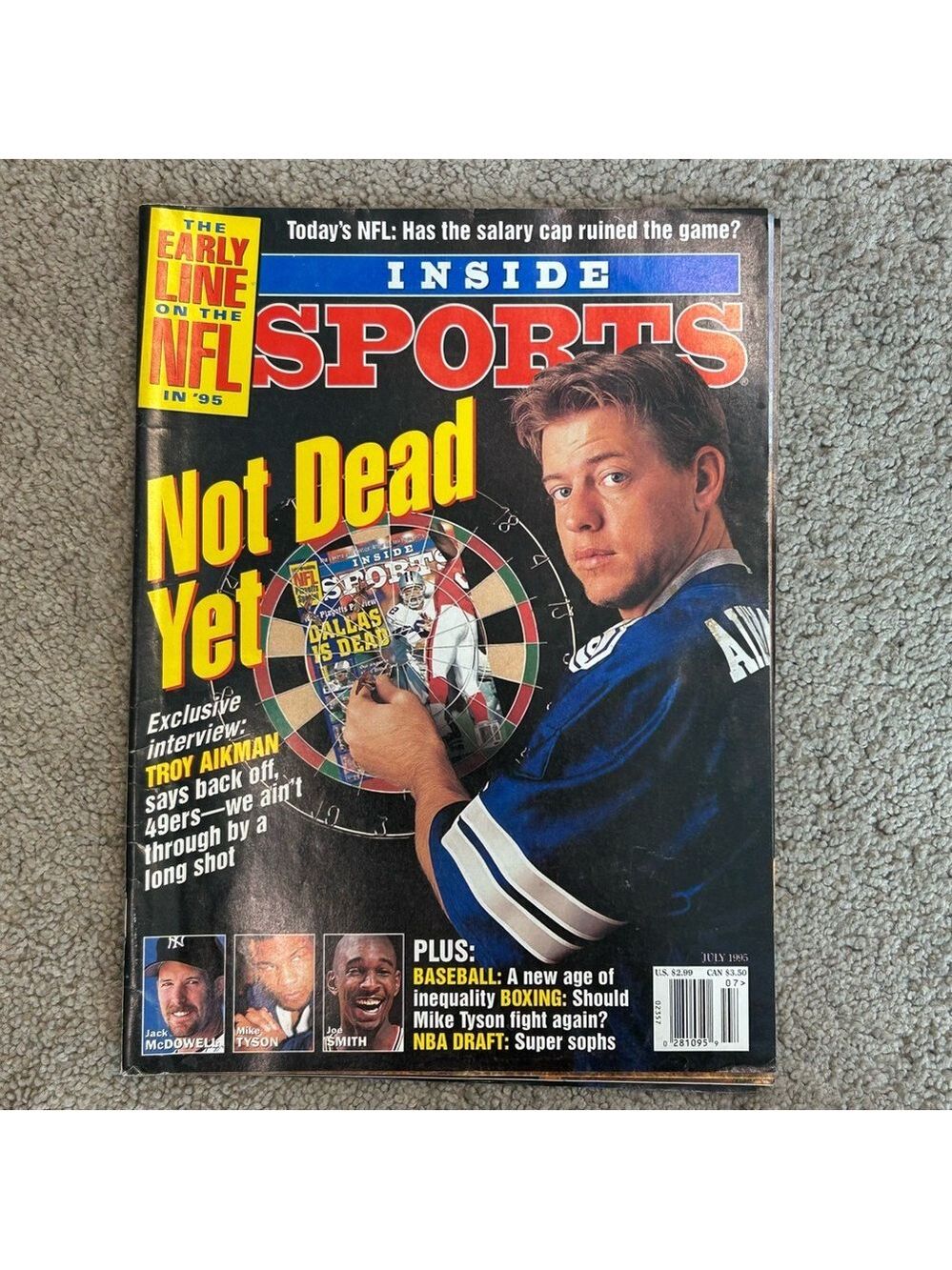 vintage July 1995 issue Inside Sports magazine features Troy Aikman collectible